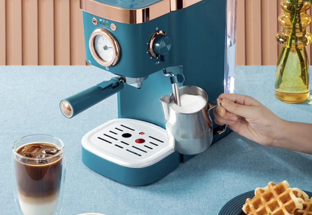 compact espresso machine with milk frother